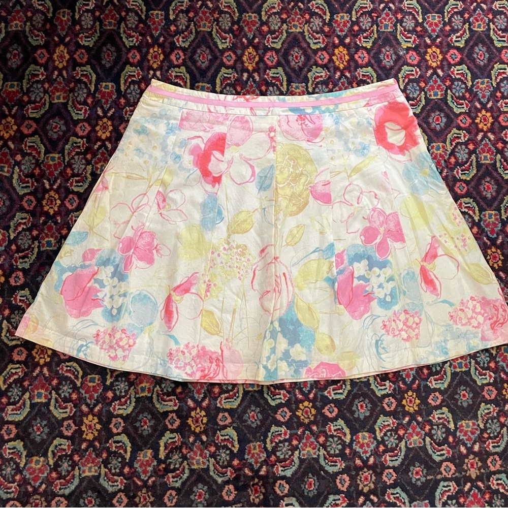 Sigrid Olsen Floral Flared Skirt SZ 14P